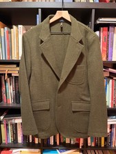 Drake's Games Blazer in olive Harris Tweed - sz 42 - made in Italy - worn 3x picture