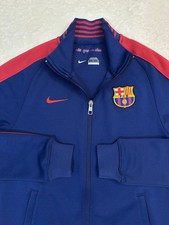 Vintage 2010s Y2K 2015 Nike FC Barcelona Football Team Zip Up Track Jacket S NEW picture