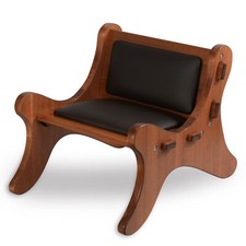CONSDAN Kids Chair, USA Grown Hardwood Toddler Chairs w/ Leather Backrest & Seat picture