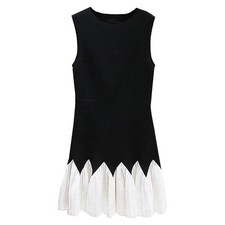 🎁🎁AUTHENTIC Sandro Women Charm Round Neck Sleeveless Knitted Mermaid Dress SML picture