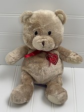 Carter's JUST ONE YEAR Plush Teddy Bear Lovey Red Heart Bow I Love You 98800 picture