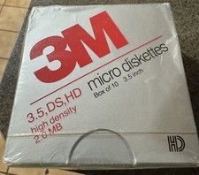 VTG 1987 3M 3.5” DS HD 2MB Floppy Disks Box 10 Sealed IBM PS/2 NOS 12513 picture