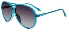 Steve Madden Unisex Decker Sunglasses – Crystal Blue Frame & Gradient Smoke Lens picture