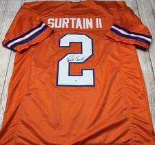 DENVER BRONCOS PATRICK SURTAIN II SIGNED ORANGE TB CUSTOM JERSEY W/JSA COA picture