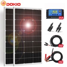 Dokio 100w 200w Rigid Monocrystalline Solar Panel Kit for Home/Caravan/RV/Boat picture