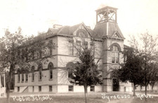 1916 RPPC Public School Building Landscape SYRACUSE Nebraska NE ANTIQUE Postcard picture