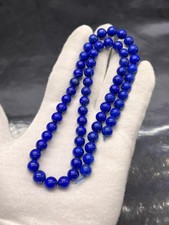 AA++ Natural Lapis Lazuli Beads Necklace 11mm – High Grade Afghan Gemstone, Hand picture