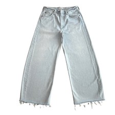 AGOLDE Low Curve Fray Jeans Size 28 Flourish Light Wash Wide Leg picture