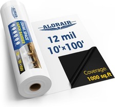 ALORAIR 12 Mil Crawl Space Vapor Barrier  - 10' x 100' Roll, 1000 Sq Ft picture