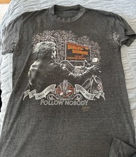 Harley-Davidson 1989 Vintage 3D Emblem T-Shirt Medium FOLLOW NOBODY picture