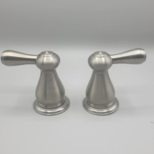 Delta Leland Roman Tub Metal Lever Handle Set Of 2 Stainless Steel No Set Screw picture