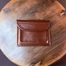 Don Hume Surgical Glove Pouch Brown Leather Fits One Pair Gloves Carrier C321 picture