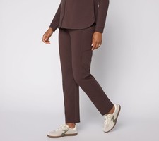 Denim & Co. Women's Pants Sz L Make Your Selection: Active Duo Brown A730272 picture