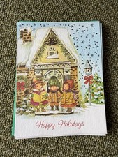 Vintage Fran Mar Moppets Holiday Cards Set of 6 Unused Christmas Carolers 1970s picture