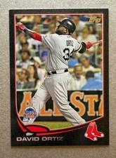 2013 TOPPS UPDATE BLACK FOIL PARALLEL #US285 DAVID ORTIZ RED SOX SP /62 picture