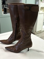 Womans Vintage Gucci Tom Ford Collection Brown Leather Boots picture