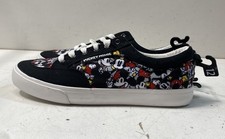 Disney Ground Up Mickey Mouse All-Over Print Black Canvas Sneakers Size 12 New picture