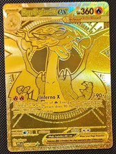 Mega Charizard X EX Gold Hyper Rare 130/094 Phantasmal Flames Pokemon MINT picture