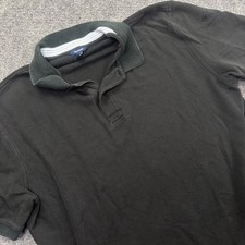 Faconnable Polo Shirt Size Large Black Pique Cotton Short Sleeve Men's picture