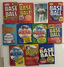 11 Sealed Vintage Baseball Card PACKS 81 82 83 84 85 TOPPS Fleer Donruss Ripken picture