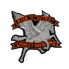 NOS Rare Harley Davidson Ride With The Wind Pegasus Lawsuit Patch Holy Grail Vtg picture