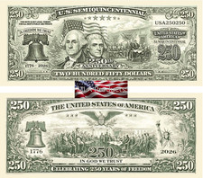 25 Pack America 250th Anniversary Dollar Bill Collectible USA Freedom Money Note picture