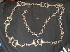 Vintage Italian silver-toned Horsebit Chain Belt picture