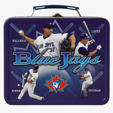 Vintage Toronto Blue Jays promotional Lunch Box 2002 Roy Halladay w/Thermos picture