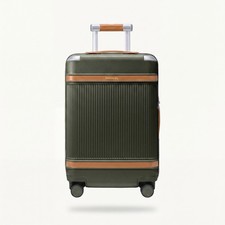 Paravel Aviator Carry-On Plus Spinner Suitcase Safari Green Travel Luggage picture