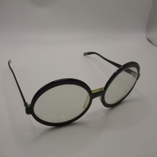 Vintage Renauld USA Black Oval Eyeglass Frames Glasses Retro Style picture