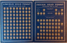 1938 Whitman Flying Eagle Indian Head Lincoln Penny 1c Collection Coin Board Lot picture