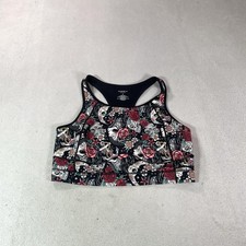 Torrid Sports Bra Womens 2 Tattoo Print Skull Floral Racerback Yoga Gym Top Run picture
