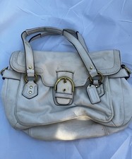 Coach Campbell Eva Flap Satchel White Leather Bag F27231 picture