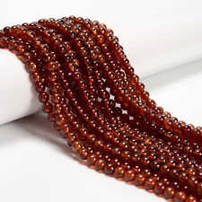 High Grade Hessonite Orange Garnet Smooth Round 4mm 5mm 6mm 7mm 15.5 '' Strand picture