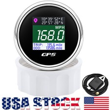 52mm LCD Digital GPS Speedometer Odometer Gauge for Boat Car Truck Waterproof US picture