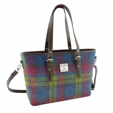 Harris Tweed Spey Large Scottish Tartan Tote Bag 20 Colors picture