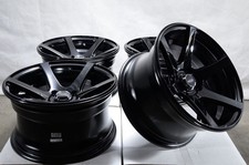 Kudo Racing Mystery 15x8 4x100 Black Wheels Rims Honda Civic Accord Fit Miata picture