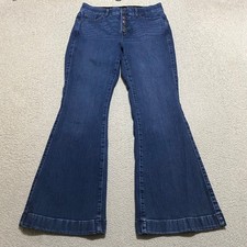 Torrid Womens sz 10 Jeans Blue Denim Medium Wash Bombshell Flared Stretch picture