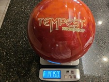 Lane Masters Tempest Tangerine 15lb Drilled Polished Reactive Bowling Ball USBC picture