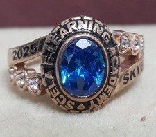 Personalized High School Class Ring Add School Name, Year & Inside Engraving picture