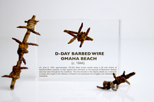 D-Day Barbed Wire - Lucite Acrylic Artifact Display picture
