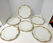 Antique Haviland Limoges Schleiger 98 Clover Leaf Dinner Plates Set of 6 picture