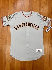 Majestic Authentic San Francisco Giants 2008 MLB Jersey Grey Sz 48 not numbered  picture