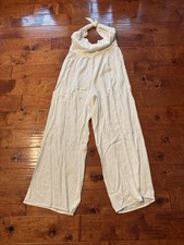 Francesca's White Jumpsuit over the neck Tie Boutique NWT $66 XL Women's picture