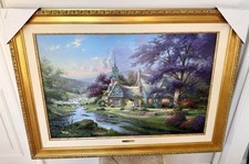 Thomas Kinkade Clocktower Cottage 24x36 Artist Proof #7/790 Canvas COA picture
