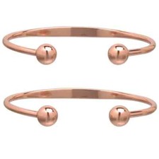 2 Pack Pure Copper Magnetic Traditional Ball Bracelet Arthritis Therapy Cuff picture