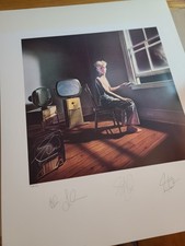RUSH Power Windows Lithograph 1995 Geddy Lee Hand Signed 70/2500 22x28 picture