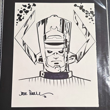 Jack Purcell Signed 2010 Galactus Portrait Ink Drawing on Paper Unframed picture