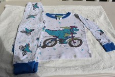 Vintage 2001 Dragon Tales Ord on BikePajama Set 2PC Size 4 White/Blue 100%Cotton picture