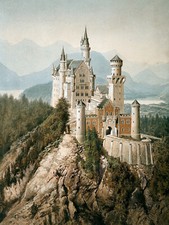 Adolf Hitler Schloss Neuschwanstein Castle 1907 Germany Fine Art Print 17